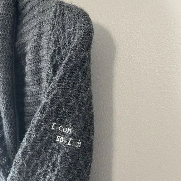 Odd Molly Long Cardigan Sweater S (1)  Gray Wool Alpaca Blend 767 Tie Waist - Picture 6 of 15